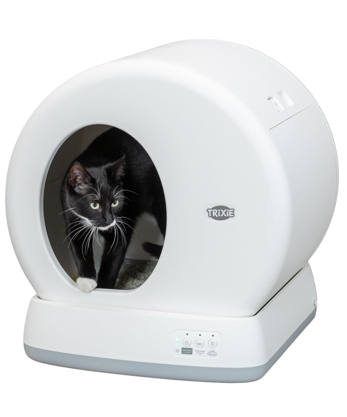 TRIXIE "Bac à Litière Autonettoyant, Nettoyage Automatique, pour Chats à Partir de 1,5 kg/4 Mois, Plastique, 53 × 55,5 × 52 cm, Blanc - 40040
