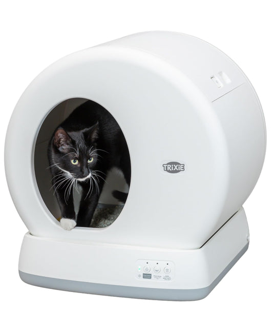 TRIXIE "Bac à Litière Autonettoyant, Nettoyage Automatique, pour Chats à Partir de 1,5 kg/4 Mois, Plastique, 53 × 55,5 × 52 cm, Blanc - 40040