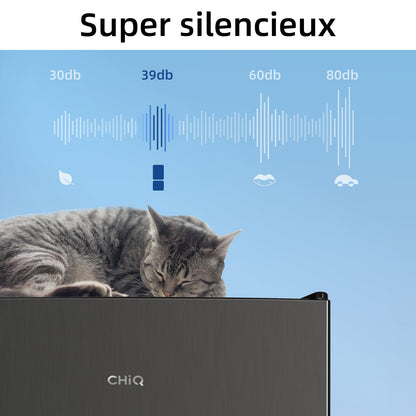 CHIQ Réfrigérateur congélateur bas FBM157L42 157L (109+48), Largeur 47cm, Low frost, 39 db, Portes réversibles, 12 ans de garantie sur le compresseur