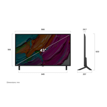 LG TV QNED AI 2025 | 43QNED8E | 43'' (108cm) | 4K UHD | HDR10 | webOS 25 | Télécommade AI Magic Remote | Alexa, Google Assistant | Netflix Disney+ CANAL+ Prime Video | AirPlay 2 | Luminosité éclatante
