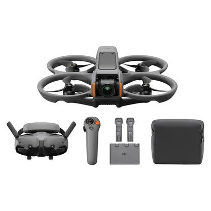 DJI Bundle Fly More Avata 2 (Trois Batteries), Drone FPV avec Caméra 4K, Acrobaties en Une Touche, Protection d’hélice intégrée, Drone Caméra avec Goggles 3 et RC Motion 3