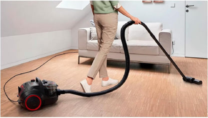Bosch Série 4, aspirateur sans Sac, BGC21POW1, ProPower, Brosse Turbo Incluse, Filtre HEPA13 Lavable, Technologie Power AirCycle, Noir