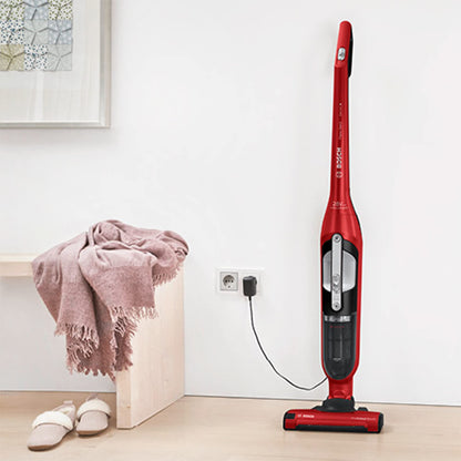 Bosch Electroménager Série 4, BBH3ZOO28, aspirateur Balai 2en1 Flexxo ProAnimal, Multifonction, Rechargeable, autonomie de 55 Min, 2 Vitesses, Accessoires Inclus, 28Vmax, Rouge