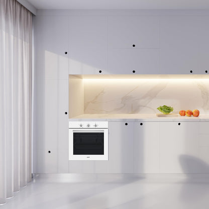 Cata Four statique SES 6204 WH avec 4 fonctions Programmateur de cuisson mécanique avec capacité 66 L Largeur 60 cm Blanc