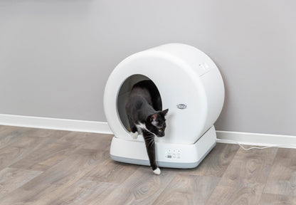 TRIXIE "Bac à Litière Autonettoyant, Nettoyage Automatique, pour Chats à Partir de 1,5 kg/4 Mois, Plastique, 53 × 55,5 × 52 cm, Blanc - 40040