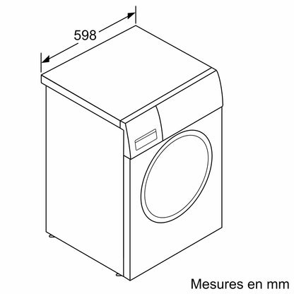 Bosch WGG244F1FR, Série 6, Lave-linge Pose-libre, 9 kg, 1400 trs/min, Blanc