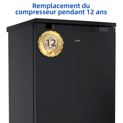 Réfrigérateur congélateur CHiQ 107 L, Classe D, Efficacité énergétique, Ultra silencieux (39 dB), Contrôle de l'humidité, Porte réversible