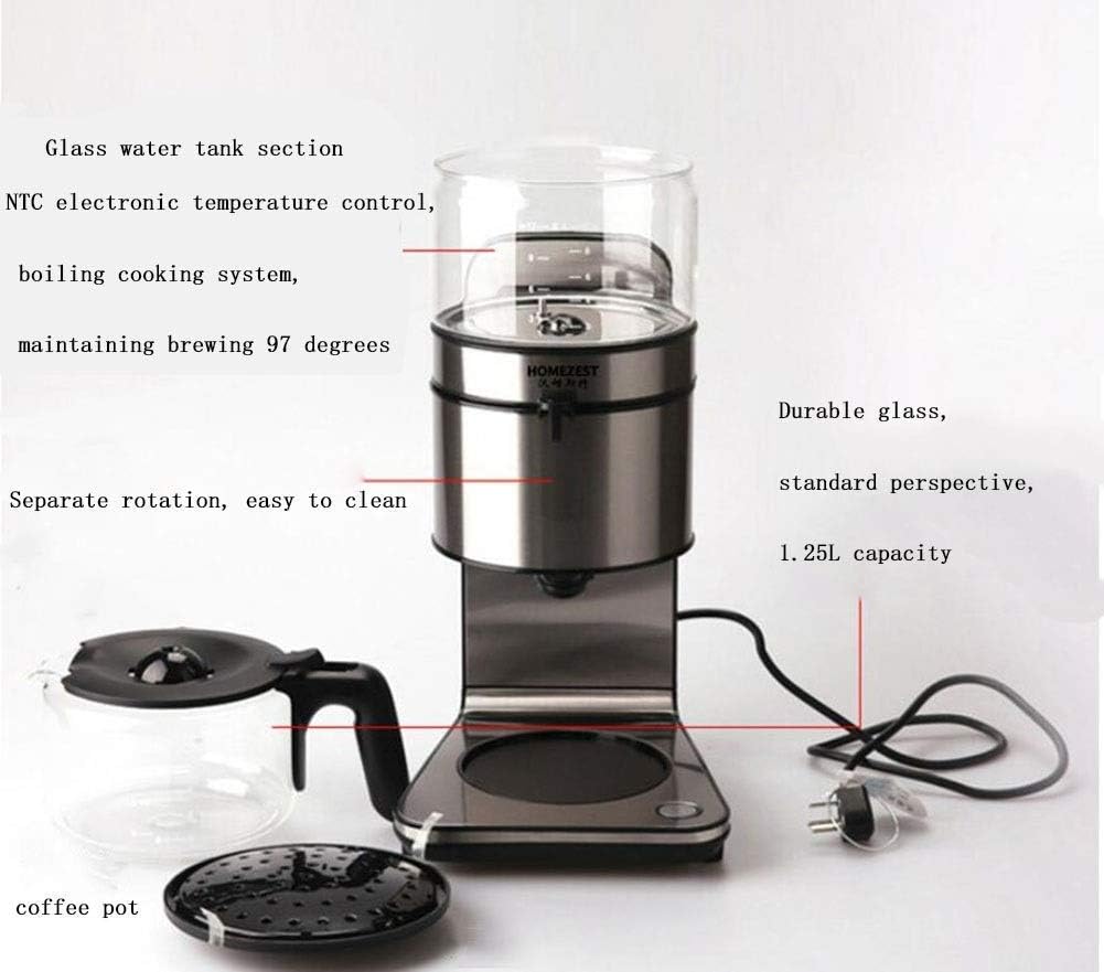 Machine à Café Machine à Café Automatique, Cafetière Goutte à Goutte, Maison, Bureau, Commercial, Peut Contenir 5 Tasses, HUANGHAIQIU