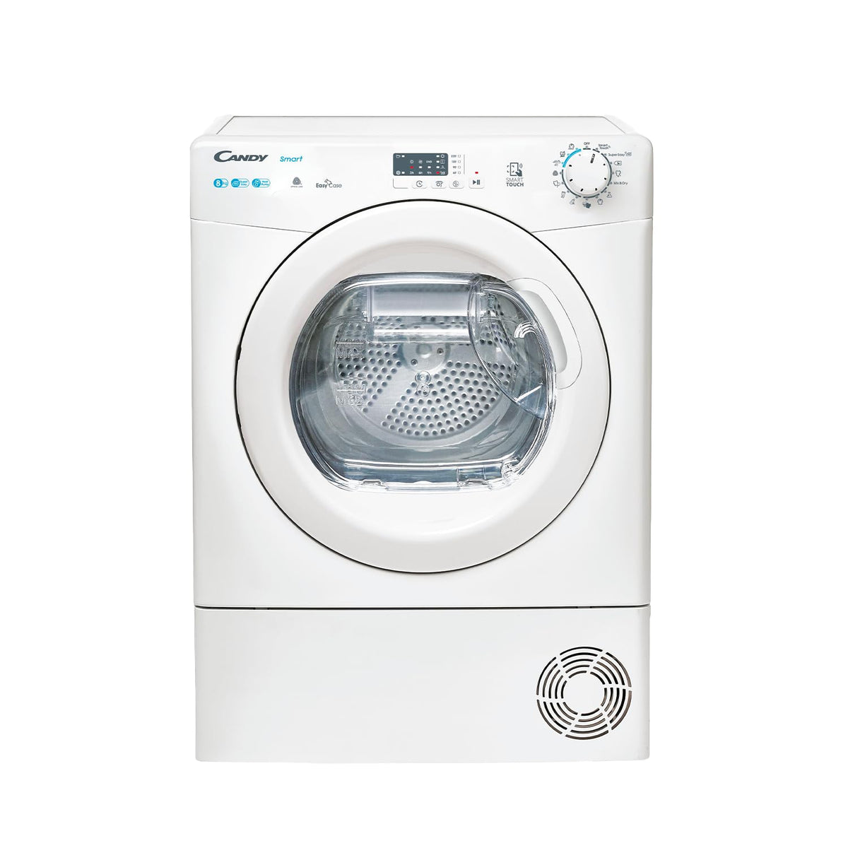 CANDY - Sèche-Linge Pompe à Chaleur - Capacité de Chargement 8 Kg - Classe Énergétique E - Connectivité NFC, Départ Différé, Bac à Eau Easy Case - Blanc - 85 x 59,6 x 58,5 cm - Modèle CSE H8A1LE-S