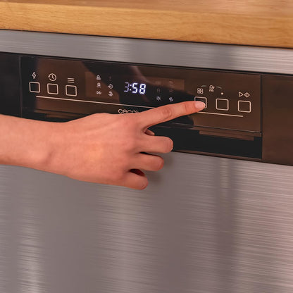 Cecotec Lave-vaisselle Bolero Aguazero 4201 Inox E. 1850 W, 11 couverts, 6 programmes, Classe E, Dual Zone Wash, Départ Différé, AquaStop Électronique, Panneau Tactile, 45 cm de largeur