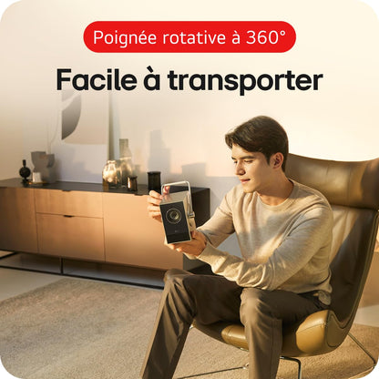 LG CineBeam Portable Vidéoprojecteur HU710PB Design Compact pour Home Cinema, 500 Lumen, 4K UHD, Projection Entre 50"~120", LG Smart webOS 6.0, Bluetooth et Haut-parleurs intégrés