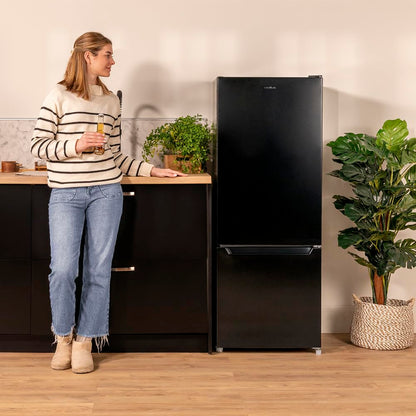 Cecotec Réfrigérateur combinés Bolero CoolMarket Combi 205 DF Black. 117L, 169x54cm, Defrost, Classe E, Fast Cooling.