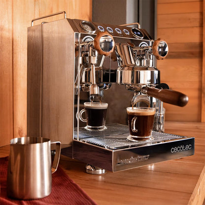 Cecotec Machine a Café Expresso Professionnelle Barista Baristeo Classic. Pré-Infusion Pour Meilleure Extraction, Réservoir Amovible 2,5 L, Pompe Italienne 15 Bars, Contrôle PID, Chaudière Inox 1 L