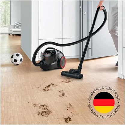 Bosch Série 4, aspirateur sans Sac, BGC21POW1, ProPower, Brosse Turbo Incluse, Filtre HEPA13 Lavable, Technologie Power AirCycle, Noir