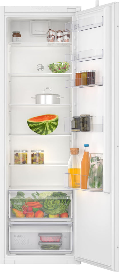 Bosch KIR81NSE0, Série 2, Réfrégirateur 1 porte, Encastrable, 177,2 x 54,1 cm, 310 L