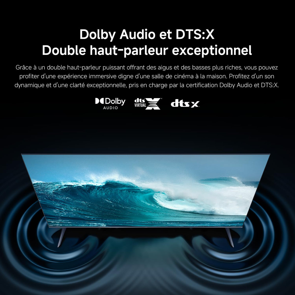 XIAOMI TV F Pro 65, 165 cm (65 Pouces), 4K UHD QLED, Smart TV, Fire TV, Contrôle Vocal Alexa, HDR10+, Mode Game Boost 120Hz, MEMC, 2Go+32Go, Compatible avec AirPlay
