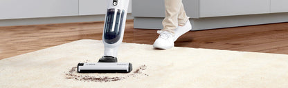 Bosch Flexxo 25.2V Série I 4 – Aspirateur Rechargeable sans Fil 2 en 1, aspirateur Balai et aspirateur à Main, autonomie de 55 Min, avec la Technologie Bosch Lithium-ION, Couleur Blanc