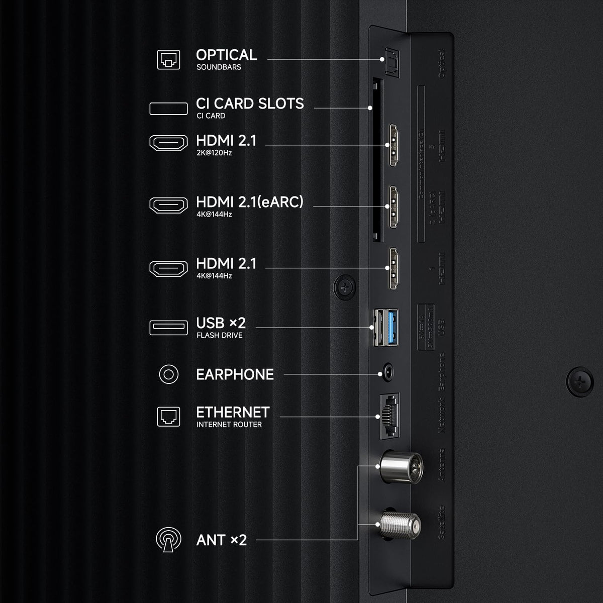 XIAOMI TV S Pro Mini LED 75, Smart TV, Dolby Vision, Dolby Atmos, QLED 4K, 144Hz, Google TV, HDR10+, Triple Tuner, DVB T2, MEMC, DTS-X, Harman AudioEFX, Prime Video, Google Assistant, AirPlay2