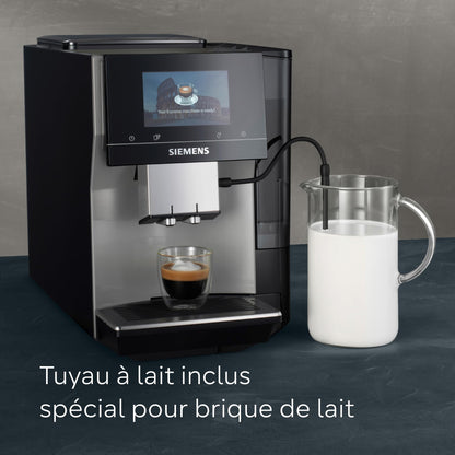 SIEMENS EQ700 classic TP715E17 Machine à café automatique avec contrôle par application, infusion à froid, écran tactile, jusqu'à 10 créations de café favorites, nettoyage automatique à la vapeur