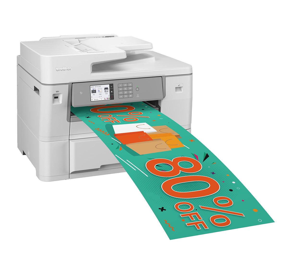 Brother MFC-J6959DW | Imprimante Multifonction Jet d'encre Roll Paper | WiFi et Ethernet | Recto-Verso Automatique | Compatible NFC | Imprime jusqu'à 30 ppm