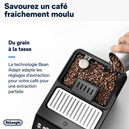 De'Longhi Eletta Explore Cold Brew ECAM452.67.G, Machine à Café Barista avec LatteCrema Hot and Cool, Machine à Espresso, Machine à Café Automatique, Extraction Froide, Pot à Café Inclus, Gris Foncé
