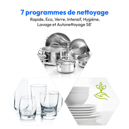 MEDION Mini lave-vaisselle DWT51 (lave-vaisselle de table avec panneau de commande tactile, fonction seau, 5 couverts, fonctionne avec/sans raccordement à l'eau, 7 programmes de nettoyage, départ diff