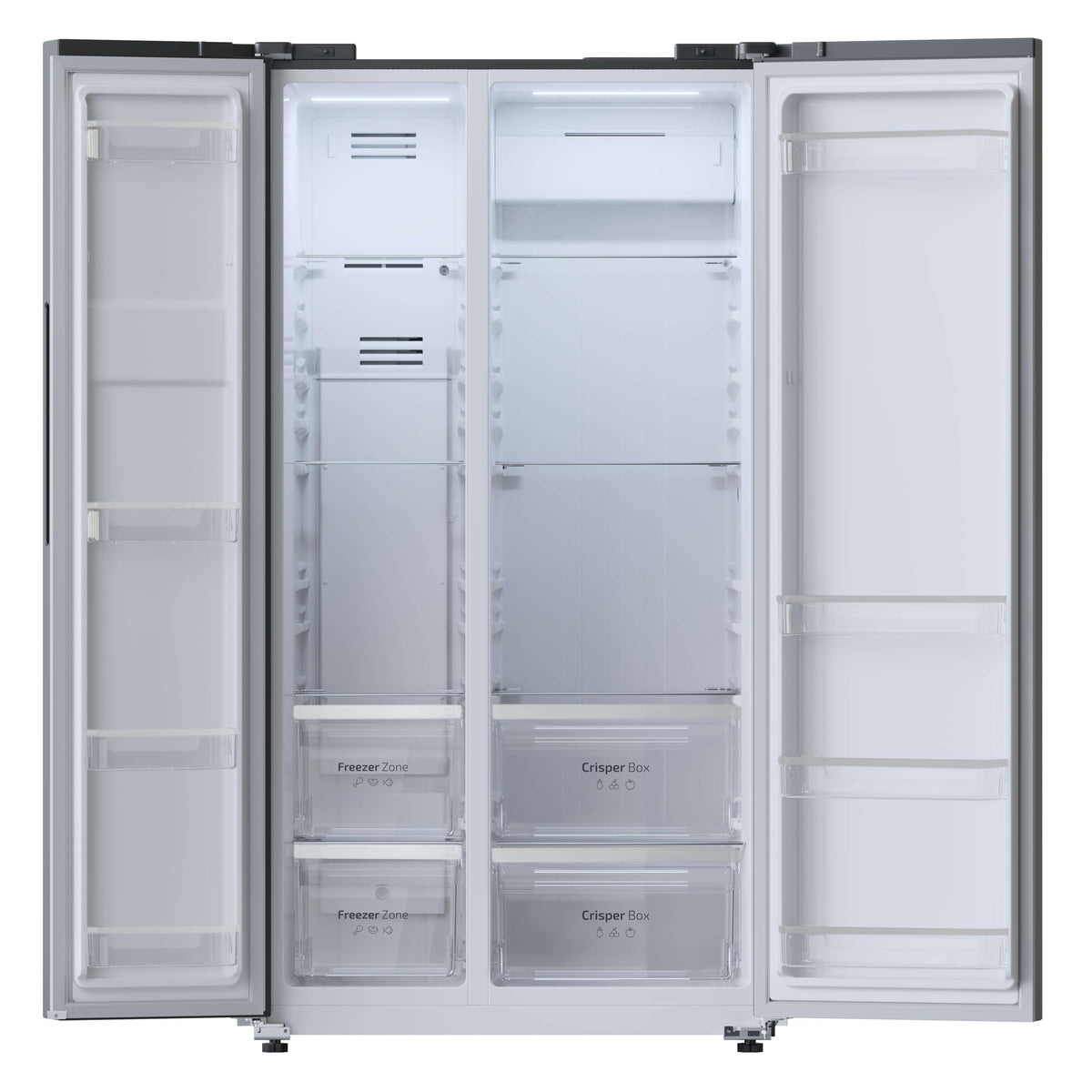 Cecotec Réfrigérateur Américain Bolero CoolMarket SBS 562 Dark D. 562 L, Classe D, Total No Frost, mode vacances, compresseur inverter, LED intérieure y porte réversible.