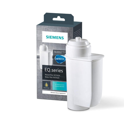 Siemens Set, machine à café tout automatique, EQ6 plus s500, aromaDouble Shot, système autoMilk Clean, gris/noir TE655203RW + BRITA Intenza filtre à eau TZ70003