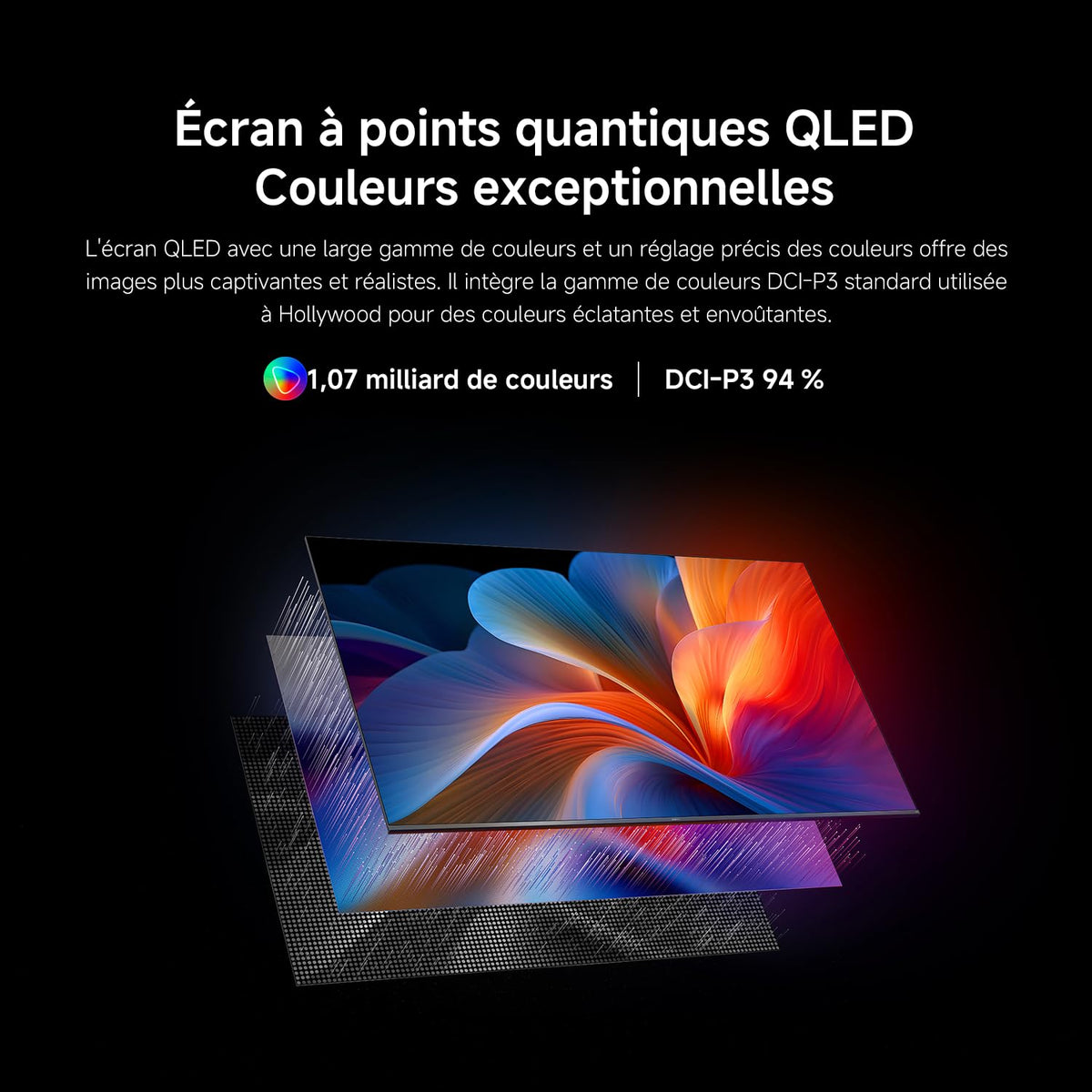 XIAOMI TV F Pro 65, 165 cm (65 Pouces), 4K UHD QLED, Smart TV, Fire TV, Contrôle Vocal Alexa, HDR10+, Mode Game Boost 120Hz, MEMC, 2Go+32Go, Compatible avec AirPlay