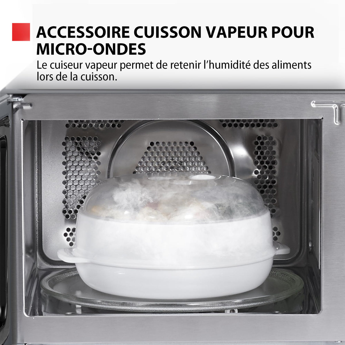 Toshiba MW3-AC26PFI(MG) Four à Micro-ondes 26L Air chaud combiné, 6-en-1 900W avec Cuiseur Vapeur en Gris Morandi, 6 Programmes 10 Niveaux de Puissanc