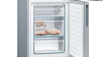 Bosch KGV33VLEAS - Réfrigérateur combiné pose libre - Série 4 - 288L - Froid brassé - L 60cm x H 176cm - Inox