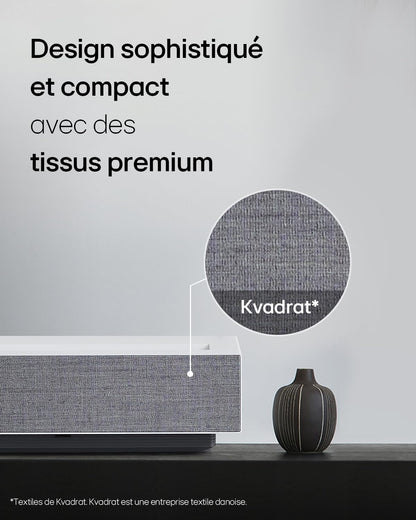 LG CineBeam Vidéoprojecteur Laser HU715QW Home Cinema 2500 Lumen, 4K UHD 2160p, Projection Entre 80"~120", LG Smart webOS 6.0, Bluetooth Audio, Haut-parleurs intégrés (2x20W)