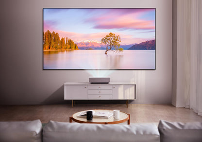 LG CineBeam Vidéoprojecteur Laser HU715QW Home Cinema 2500 Lumen, 4K UHD 2160p, Projection Entre 80"~120", LG Smart webOS 6.0, Bluetooth Audio, Haut-parleurs intégrés (2x20W)