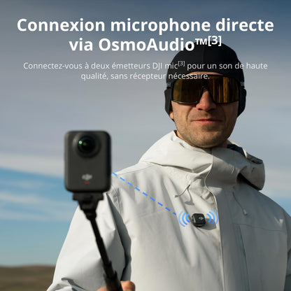 DJI Bundle Standard Osmo 360, caméra 360 avec imagerie 360° de 1 Pouce, vidéo 360° en 8K Native, Photo 360° en 120 MP, étanche, caméra d’Action pour Sports, vlog