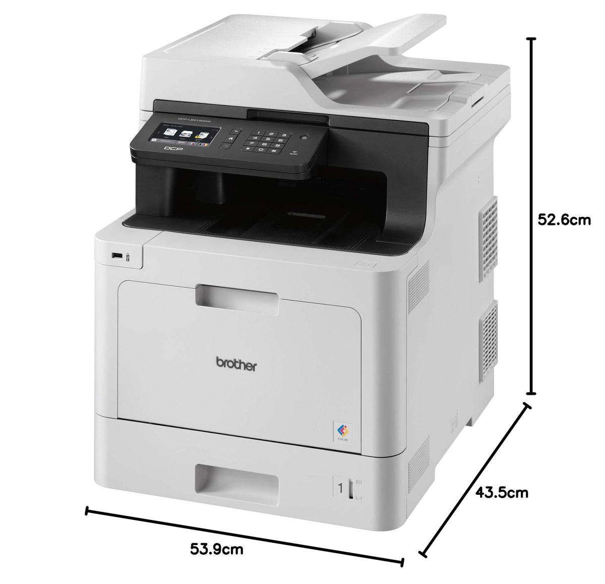 Brother DCP-L8410CDW Imprimante Multifonction 3 en 1 Laser - Professionnel - Economique - Couleur - Compact mais Puissant - Récompensé par Bli - A4, NOIR