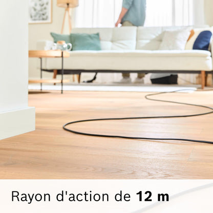 Bosch Electroménager, Série 6, ProSilence BGB6SIL1, aspirateur traîneau avec sac, niveau sonore de 66 dB(A), filtre hygiénique HEPA, moteur puissant, blanc