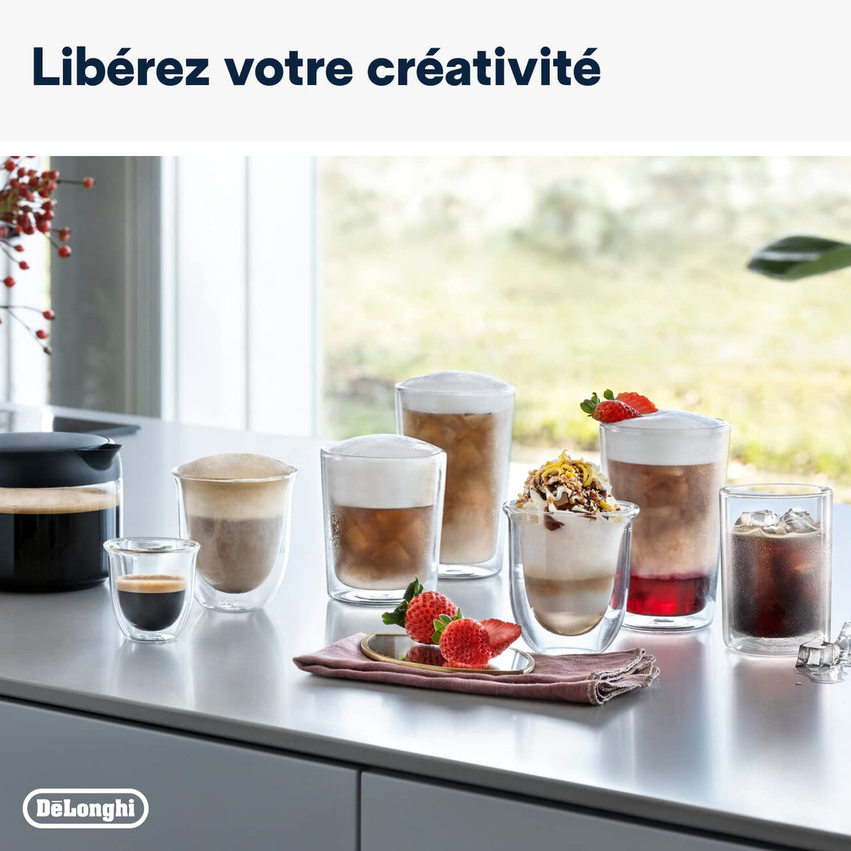 De'Longhi Eletta Explore Cold Brew ECAM452.67.G, Machine à Café Barista avec LatteCrema Hot and Cool, Machine à Espresso, Machine à Café Automatique, Extraction Froide, Pot à Café Inclus, Gris Foncé