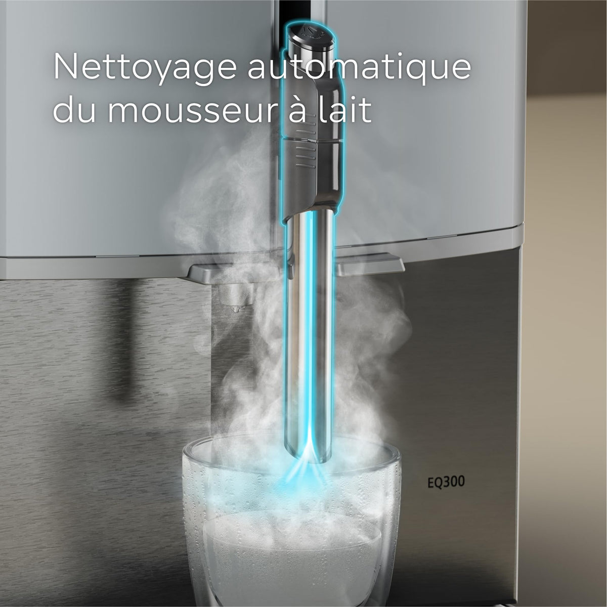 SIEMENS, machine à café tout automatique, EQ300, ceramDrive, milkPerfect, fonction oneTouch, noir piano, TF301E19