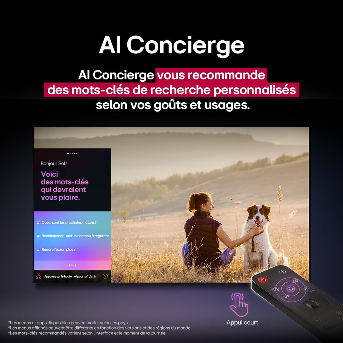 LG TV QNED Evo AI 2025 | 55QNED85A | 55'' (139 cm) | MiniLED 120Hz | Processeur α8 AI 4K Gen2 |Dolby Vision | Alexa