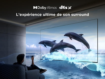 TCL 75T6C Fire TV 75 Pouces QLED 4K UHD Smart TV, HDR (Multi-Format), Dolby Atmos, Motion Clarity, Game Master, vocale Alexa