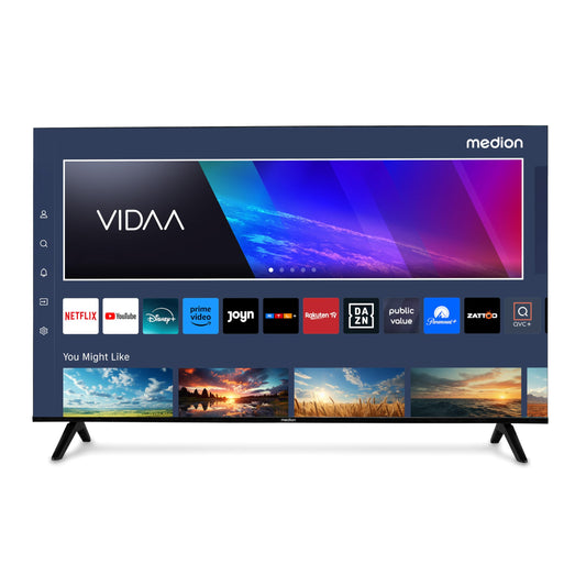 MEDION 125,7 cm (50 Pouces) TV Ultra HD (Smart-TV, HDR10, VIDAA Store, Netflix, Prime Video, Disney+, DAZN, Paramount+, HbbTV, PVR, Bluetooth), MD 850200