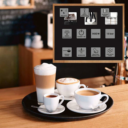 Melitta E 960-107 Caffeo Bistro- Machine Automatique à Café Expresso- Cappuccino- Argent- 15 bars