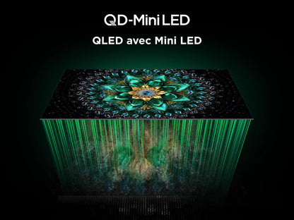TCL 85Q6C QD-Mini LED TV, 4K HDR Premium 1000nits, Smart TV alimenté par Google (Dolby Vision IQ et Atmos, Panneau HVA Mat, système Audio Onkyo 2.1, Motion Clarity Pro 144Hz)