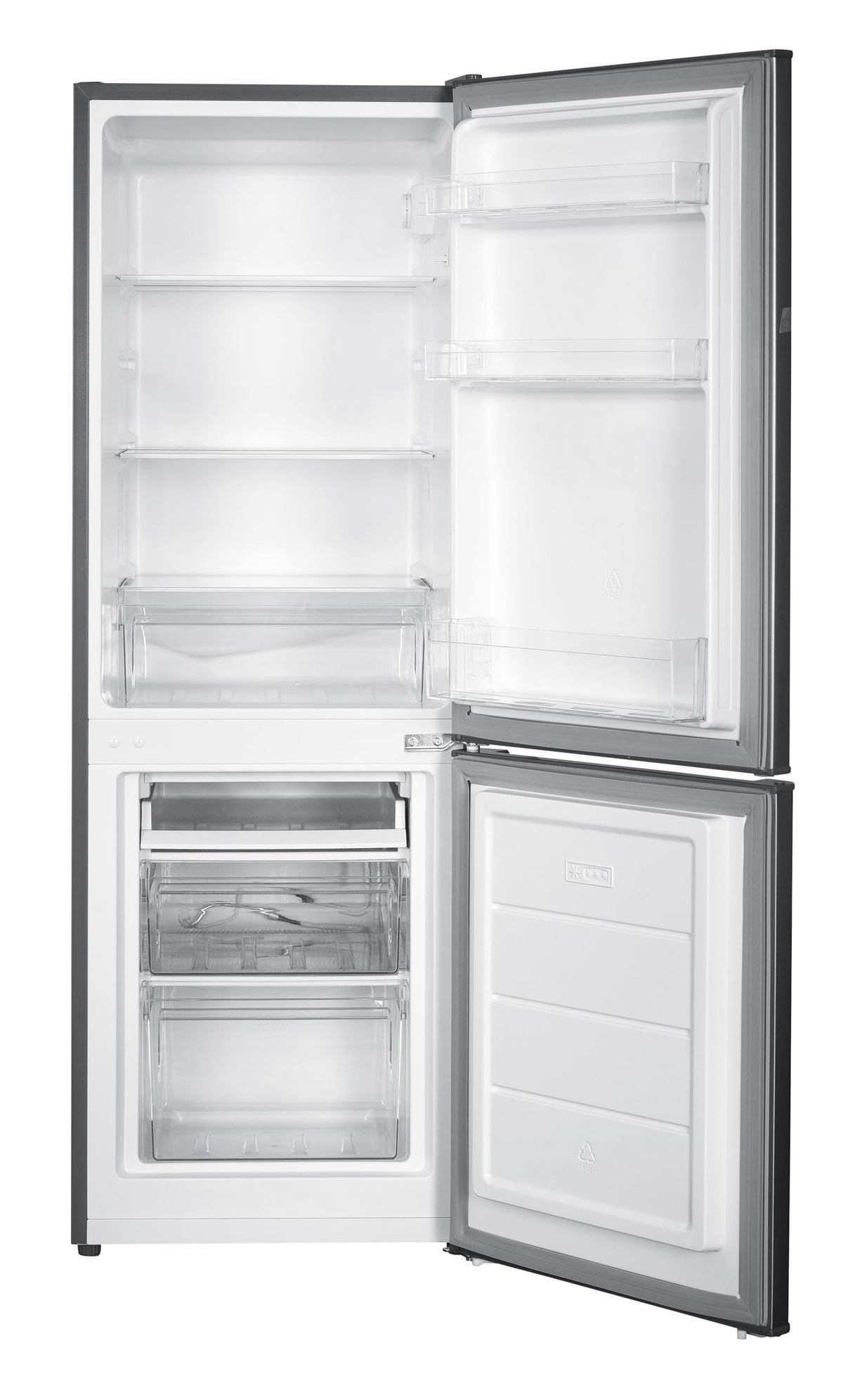 GEDTECH Réfrigérateur combiné congélateur bas 173L GCB173SL - Silver - Hauteur 143cm