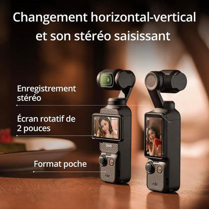 DJI Osmo Pocket 3 Créateur Bundle, camera vlog CMOS 1'' et Vidéo 4K/120 ips, digital et petite, Stabilisation à 3 axes, Suivi Facial/Objet, MAP rapide