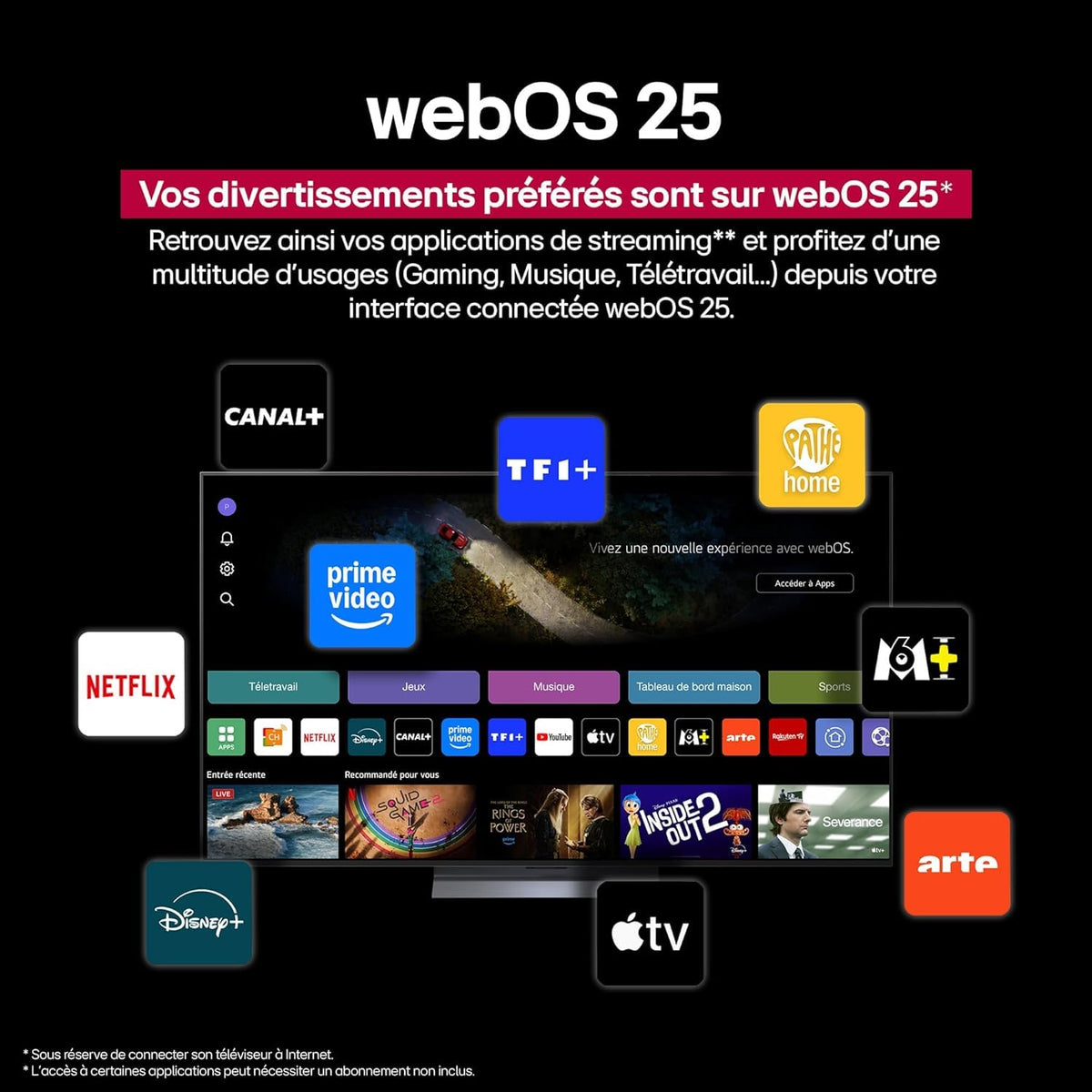 LG TV NANOCELL AI 2025 | 43NANO90| 43'' (108cm) | 4K UHD | HDR10 |webOS 25 | Télécommade AI Magic Remote | Alexa, Google Assistant | Netflix Disney+ Canal+ Prime Video | AirPlay 2 | Couleurs Pures