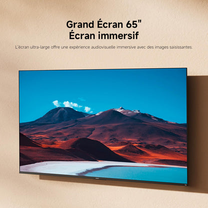 XIAOMI TV F 65, 165 cm (65 Pouces), 4K UHD, Smart TV, Fire TV, Contrôle Vocal Alexa, HDR10, MEMC, Mode Game Boost 120Hz, 2Go+32Go, Compatible avec AirPlay