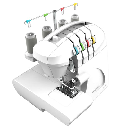 Cecotec Machine à Coudre Bellecouture Overlock, Vitesse 1100 tr/min, Pression du Pied-De-Biche Réglable, Entraînement Différentiel, Fonctions de Point à 4 Fils et Kit d'Accessoires