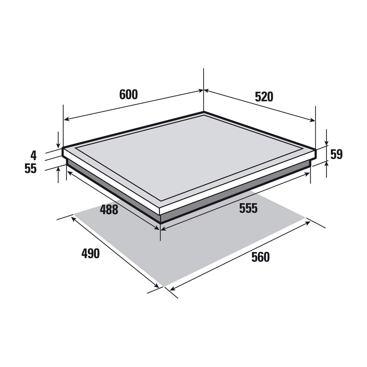 Sauter - SPI4360B - Plaque Induction - Table de Cuisson Encastrable - Noir - 3 Foyers - 7200W - Dimensions Encastrement : 56x49cm - Grand Foyer 28 cm et 14 Positions Cuissons - Fabriqué en France