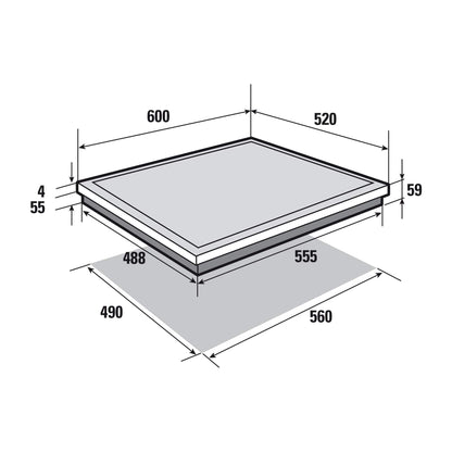 Sauter - SPI4360B - Plaque Induction - Table de Cuisson Encastrable - Noir - 3 Foyers - 7200W - Dimensions Encastrement : 56x49cm - Grand Foyer 28 cm et 14 Positions Cuissons - Fabriqué en France